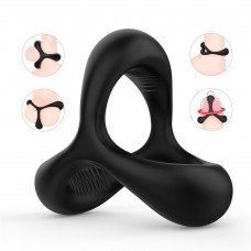 Liquid Silicone Sperm Locking Ring Penile Cover for Men Double JJ Soft Rubber Ring Adult Sexual Products for Men's Sperm Locking