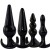 4 piece anal plug set black 2