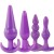 4 piece anal plug set, purple 2