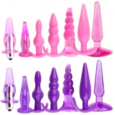 Fun anal plug 6-piece set anal plug, vestibular anal plug combination set, alternative female masturbation products, adult sex